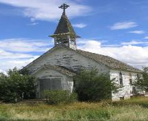 View northeast at front and south elevations, 2004.; Government of Saskatchewan, Marvin Thomas, 2004.