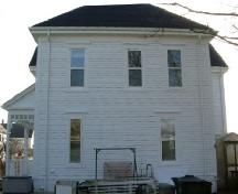 The rear elevation of the Capt. Charles P. Kinney House, Yarmouth, NS, 2006.; Heritage Division, NS Dept of Tourism, Culture and Heritage, 2006