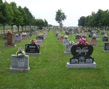 vue d'une section du cimetière; Town of Shediac