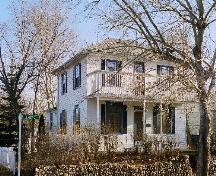 Front Facade and stone wall of Hall Residence.; Ross Herrington, 2005.