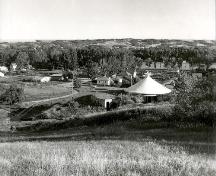 Archival photo by Henry Kalen of Qu'Appelle Valley with John Nugent Studio in foreground, 1960; Clifford Wiens, 1960