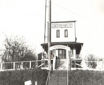 Exterior view of the Sikh Temple, 1977; MSA Museum Society; Gurdwara