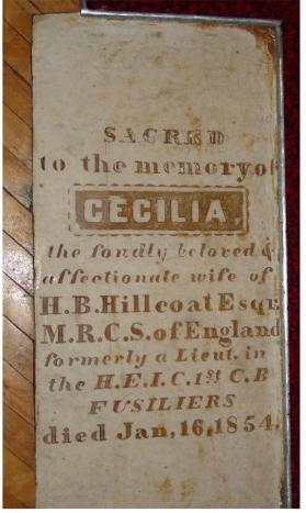 Cecilia Hillcoat tombstone