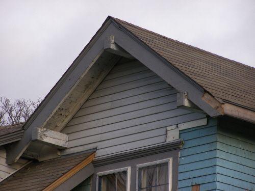 Detail of roof beam ends