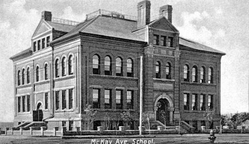 Front facade, looking southwest