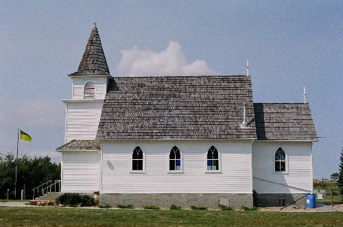Side view of church