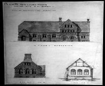 Design of the building was reversed from these plans when constructed; Confederation Centre Art Gallery