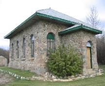 Front facade and stone work of the Town of Watrous Pumphouse, 2005.; Government of Saskatchewan, Brett Quiring, 2005.