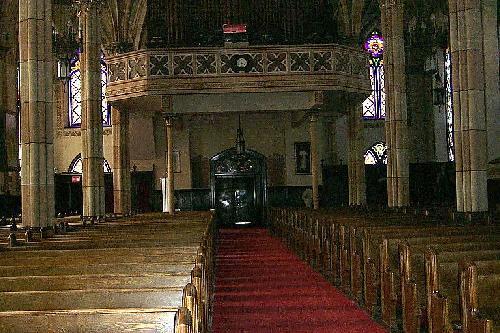 Main aisle looking towards entrance.