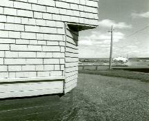 Corner cut from house by Captain John Thornhill to allow for passage of his car around The Thorndyke.; HFNL 2007