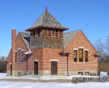 View of the main entrance and bell tower.; Mike Fedyk, 2007