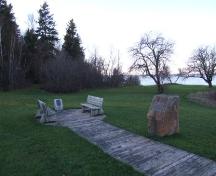 Tidnish Dock park benches and plaques, Tidnish Dock Provincial Park, Tidnish, Nova Scotia, 2006.; Heritage Division, NS Dept. of Tourism, Culture and Heritage, 2006.