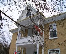 Balcony of Melita United Church Manse, Melita, 2005; Historic Resources Branch, Manitoba Culture, Heritage and Tourism 2006