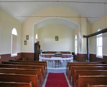 Intérieur de l'église luthérienne Stony Hill-Otto, région du Lundar, 2006; Historic Resources Branch, Manitoba Culture, Heritage and Tourism 2006