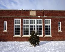 Mur (détail) de l'école Wolseley, Winnipeg, 2006; Historic Resources Branch, Manitoba Culture, Heritage and Tourism, 2006