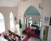 Intérieur de l'église luthérienne St. Paul's Evangelical, région de Moosehorn, 2006; Historic Resources Branch, Manitoba Culture, Heritage and Tourism 2006