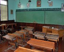 Intérieur de l'école South Bay, région de Winnipegosis, 2006; Historic Resources Branch, Manitoba Culture, Heritage and Tourism