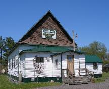 View of front entrance; Jean Hershey
