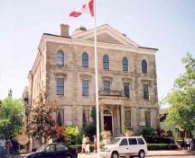 Front view of the Niagara District Courthouse showing the frontispiece – 2002; OHT, 2002