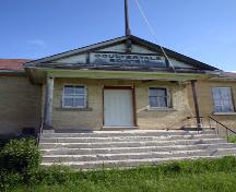 Entrance detail of Coultervale School, Coulter area, 2006; Historic Resources Branch, Manitoba Culture, Heritage and Tourism, 2006