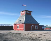 Primary elevations, from the northeast, of the Langtry Fox Tower, Stonewall area, 2005; Historic Resources Branch, Manitoba Culture, Heritage and Tourism, 2005