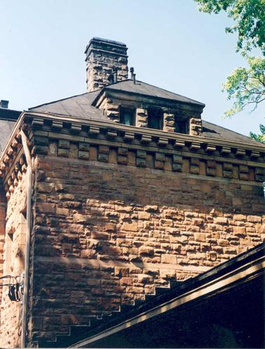 Detail view of stone ornamentation – July 2003