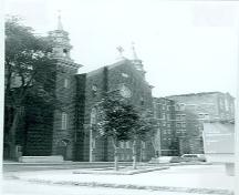Bon-Pasteur Chapel's façade, 1909-10, by F.X. Berlinguet.; Library and Archives Canada/ Bibliothèque et Archives Canada, 1909-10.