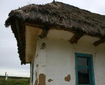Roof thatching detail of the Elaschuk House, Roblin area, 2005.; Historic Resources Branch, Manitoba Culture, Heritage and Tourism, 2005