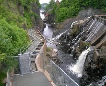 Summer view of the Gorge and the entire fish ladder.; Norma Stewart