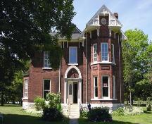 Allison House front facade. Tower and porch have been removed; OHT, 2005