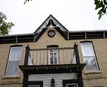Exterior detail of the Fowler House, Baldur, 2006; Historic Resources Branch, Manitoba Culture, Heritage and Tourism, 2006