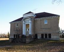 Primary elevations, from the northwest, of Roseisle School, Roseisle, 2006; Historic Resources Branch, Manitoba Culture, Heritage, Tourism and Sport, 2006