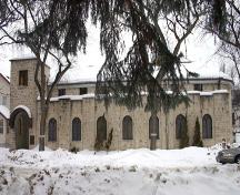 Primary elevation, from the south, of St. Michael and All Angels Anglican Church, Winnipeg, 2007; Historic Resources Branch, Manitoba Culture, Heritage and Tourism, 2007