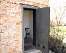 View into the vault of the Bank of Toronto Vault, Holmfield, 2006; Historic Resources Branch, Manitoba Culture, Heritage, Tourism and Sport, 2006