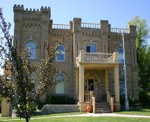 View of the main, north elevation of the F. Sowden House, Souris 2004; Historic Resources Branch, Manitoba Culture, Heritage, Tourism and Sport, 2005
