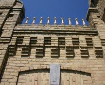 View of decorative brickwork of the F. Sowden House, Souris 2004; Historic Resources Branch, Manitoba Culture, Heritage, Tourism and Sport, 2005