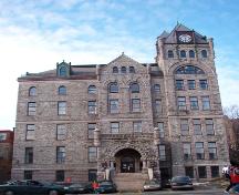 Exterior photo, St. John's Courthouse, front facade on Water Street, December 2004.; HFNL 2005