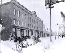 Showing Holman's Store in winter, c. 1910; Wyatt Heritage Properties, Acc. 018.69
