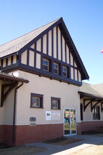Showing Tudor style timbering on gable