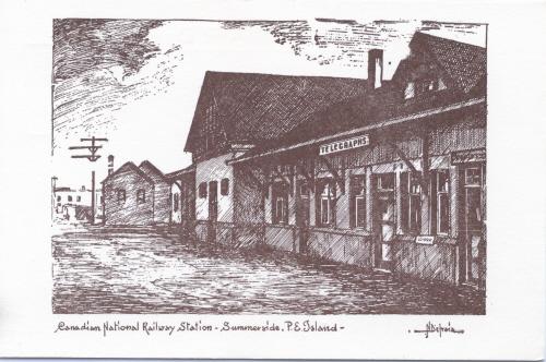 Postcard sketch, c. 1955