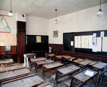 Intérieur de l'école Mowbray, région de Windygates, 2007; Historic Resources Branch, Manitoba Culture, Heritage, Tourism and Sport, 2007