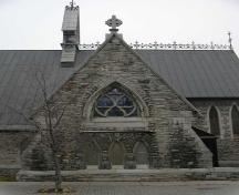View of south façade showing transept window and Bell cote; OHT, 2005