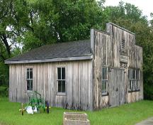 Perspective view of the Blacksmith Shop, Cartwright, 2005; Historic Resources Branch, Manitoba Culture, Heritage, Tourism and Sport, 2005