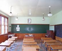 Interior view of Eunola School, Tilston area, 2006; Historic Resources Branch, Manitoba Culture, Heritage, Tourism and Sport, 2006