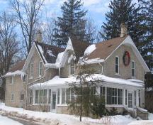 Northwest view of the rear addition, matching the original structure in height and style, 2007.; Lindsay Benjamin, 2007.
