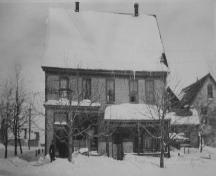 Showing front elevation with verandah, c. 1900; Therese Mair Collection