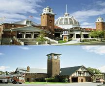 General view of the Government Building on the top (1994) and the Fire Hall/Police Station on the bottom(1996).; Agence Parcs Canada / Parks Canada Agency, B. Morin, 1994; Agence Parcs Canada / Parks Canada Agency, B. Morin, 1996;
