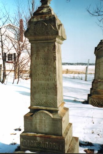 Showing one of the 19th century stones