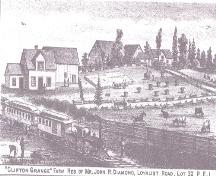 Farm owned by John R. Diamond, Loyalist Road; Meacham's Illustrated Historical Atlas of PEI, 1880
