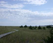This image illustrates the unobstructed view from the trading post into Chaleur Bay.; PNB 2005